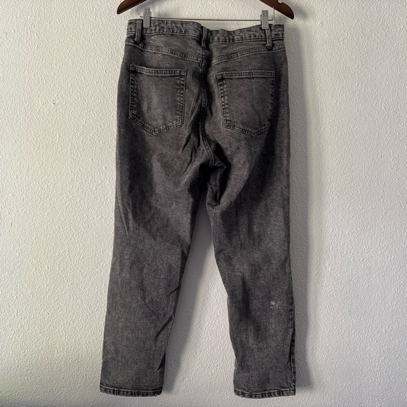 Highest Rise Distressed Mom Jeans Size 10 Black Grunge Aesthetic Ripped Retro - Picture 15 of 16